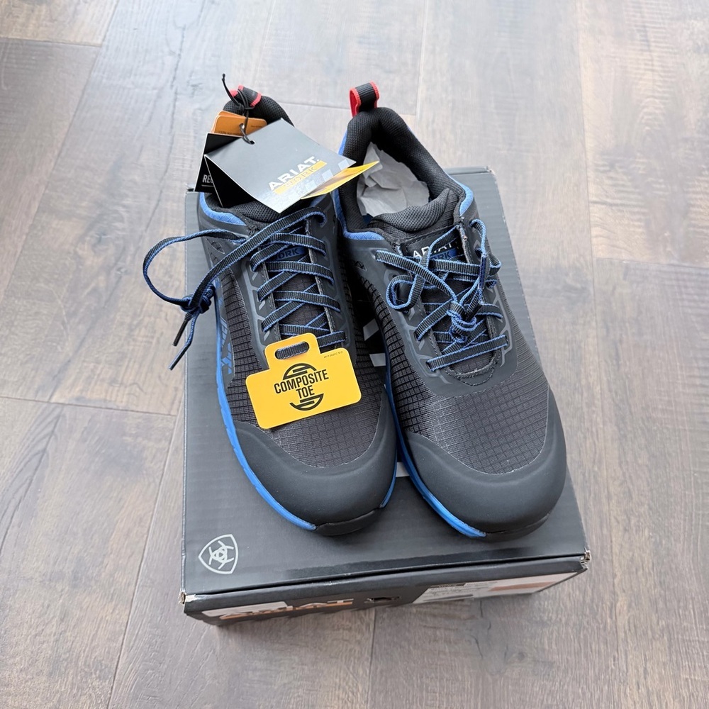 NWT ARIAT Work Outpace Day One Comp Toe | Black/Baltic Blue | 8D - Picture 3 of 8